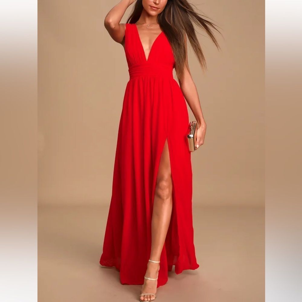 Lulu's Red Maxi Dress